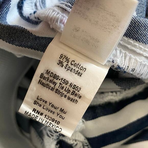 Show Me Your Mumu Blue Berkeley Flare Pants Sz  Medium Bellbottom boho festival - Picture 9 of 11